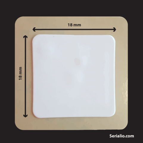NFC Sticker Tag - ISO 15693 - 18mm Square - For NFC Connect
